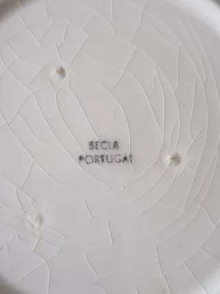 Juego 6 platos cerámica flor