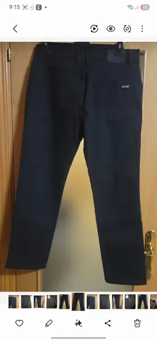 Pantalones Negros Talla 46 XXL Nuevos con Etiqueta