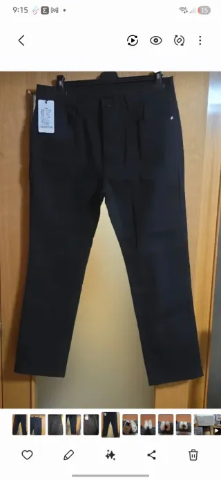 Pantalones Negros Talla 46 XXL Nuevos con Etiqueta