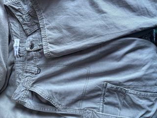 Pantalones Cargo Bershka Gris Talla M