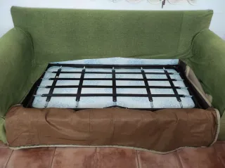 Sofá cama matrimonial tela verde