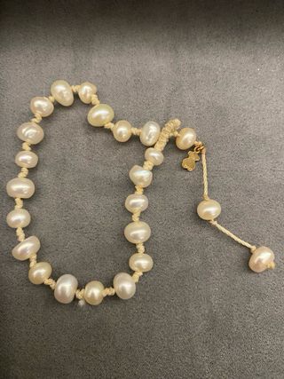 Pulsera Tous perlas y oso oro