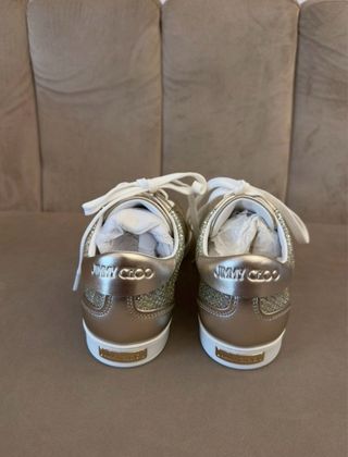 Jimmy Choo Teri Sneakers Champagne Glitter