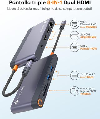 Docking Station para portátil Dual Monitor - Adapt