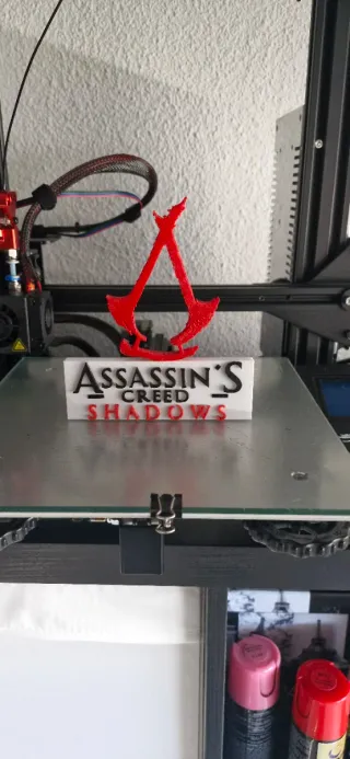 Logo Assassin's Creed Shadows Impreso 3D
