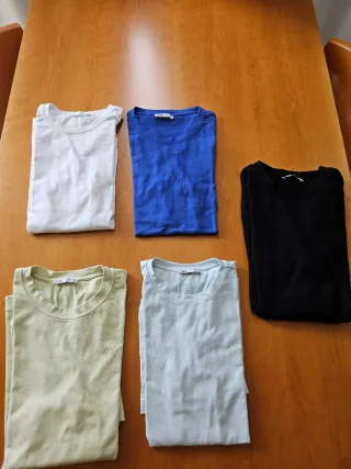 Lote 5 Camisetas Zara Size : M y L