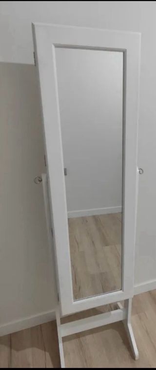 Espejo joyero blanco