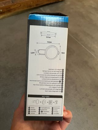 Lámpara pared negro Inspire Loya LED baño espejo