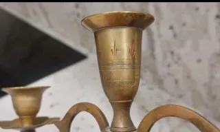 Portavelas candelabro antiguo