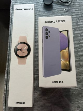 Samsung Galaxy A32 5G Morado y Galaxy watch 4