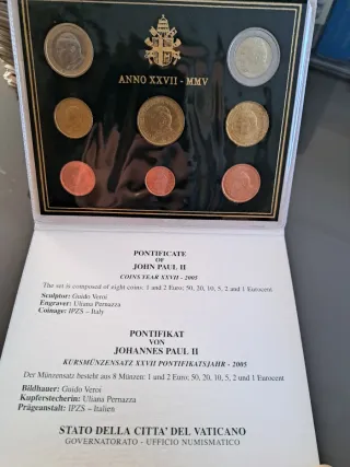 Monete Serie Divisionale Vaticano 2005 Nuove
