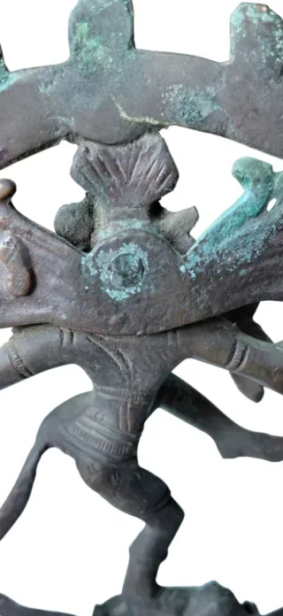 Estatua Shiva Nataraja Bronce Hindú Antigua