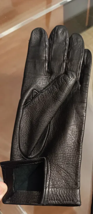 Guantes finos piel ovino negros