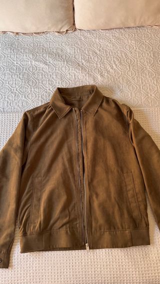 Chaqueta efecto ante Mango marrón