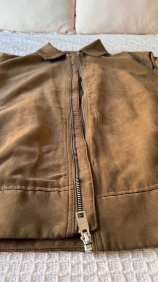 Chaqueta efecto ante Mango marrón