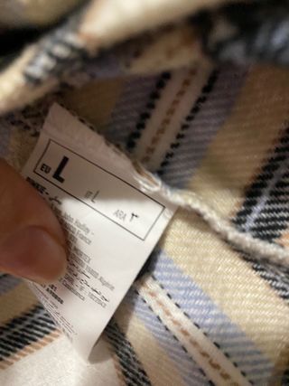 Chaqueta cuadros beige y negro