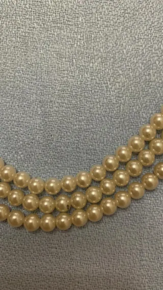 Collana vintage perle e strass