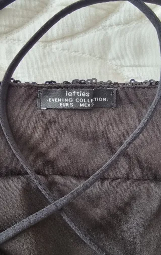 Top lentejuelas negro tirantes