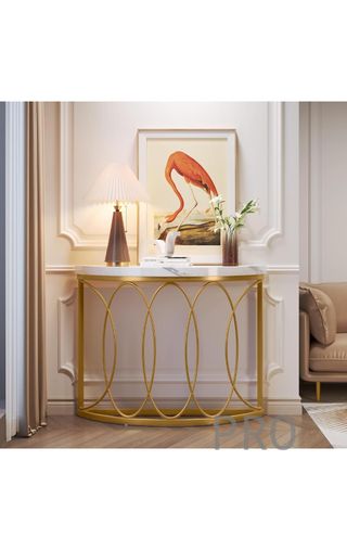 Tavolo consolle dorato, tavolino Tribesigns