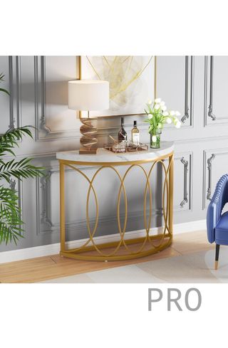 Tavolo consolle dorato, tavolino Tribesigns