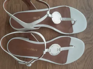 Sandalias Emporio Armani Piel Blanca.