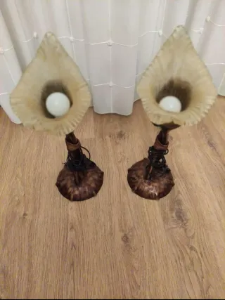 Lámpara de techo de cristal y metal