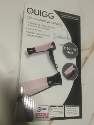 Asciugacapelli QUIGG 2200W Ionizzante