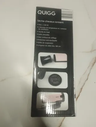 Asciugacapelli QUIGG 2200W Ionizzante