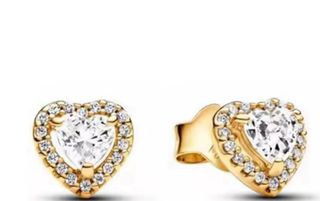 Pendientes Corazón Dorado modelo pandora