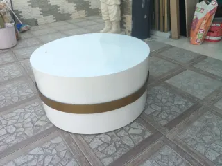 Mesa de centro redonda blanca