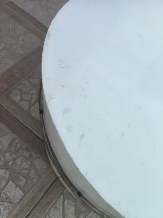 Mesa de centro redonda blanca