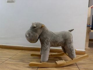 Caballito balancín para bebés gris