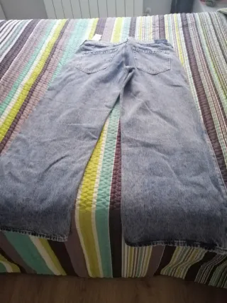 Pantalón vaquero ancho azul