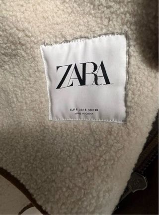 Cazadora Zara Marrón Pelo Talla M