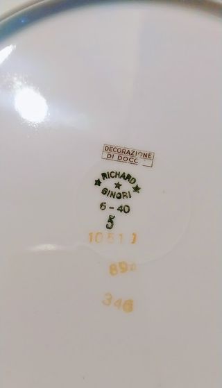 Richard Ginori servizio tavola '50 oro bianco