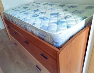 REGALO Cama individual con cajones y cama extraíbl