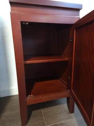 2 Mesitas Noche Coloniales + Armario Madera