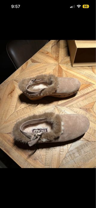 Zuecos Mou Beige Talla 38