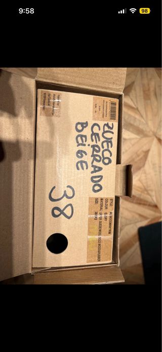 Zuecos Mou Beige Talla 38