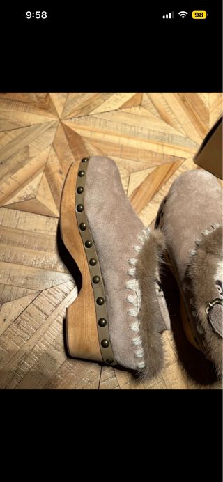 Zuecos Mou Beige Talla 38