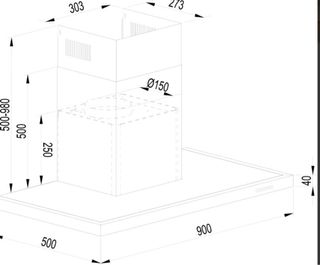 Campana extractora Corberó Negra