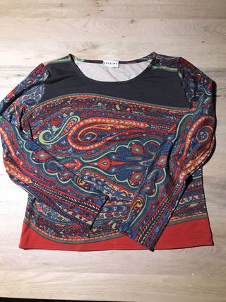 Camiseta JAVALOY manga larga estampado paisley