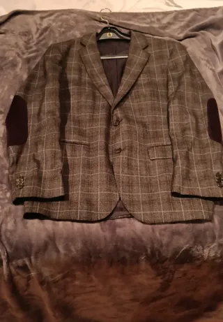 Chaqueta Hugo Boss Marrón Cuadros con coderas