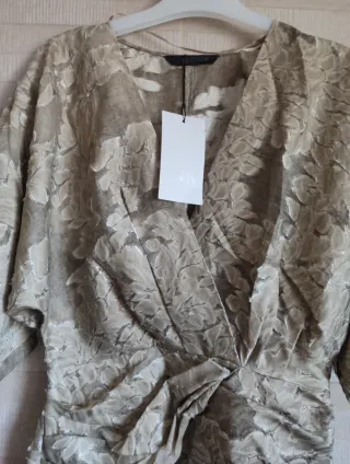 Vestido Zara Kimono Verde.