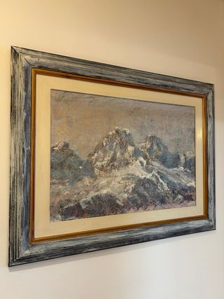 Cuadro al óleo de la Peña Oroel (Huesca)