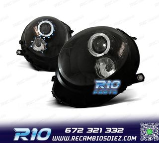 FAROS PARA MINI COOPER R56 R57 06-14 OJOS ANGEL FONDO NEGRO