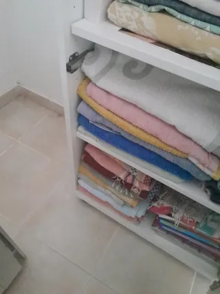 Vetrina Besta Ikea in Cristallo e Legno Bianco