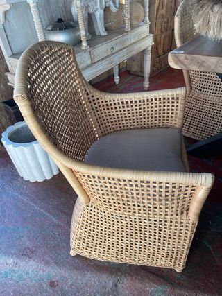 Sillón de ratán natural