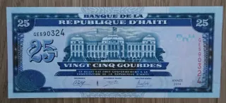 Billete 25 Gourdes Haití 2014