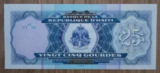Billete 25 Gourdes Haití 2014